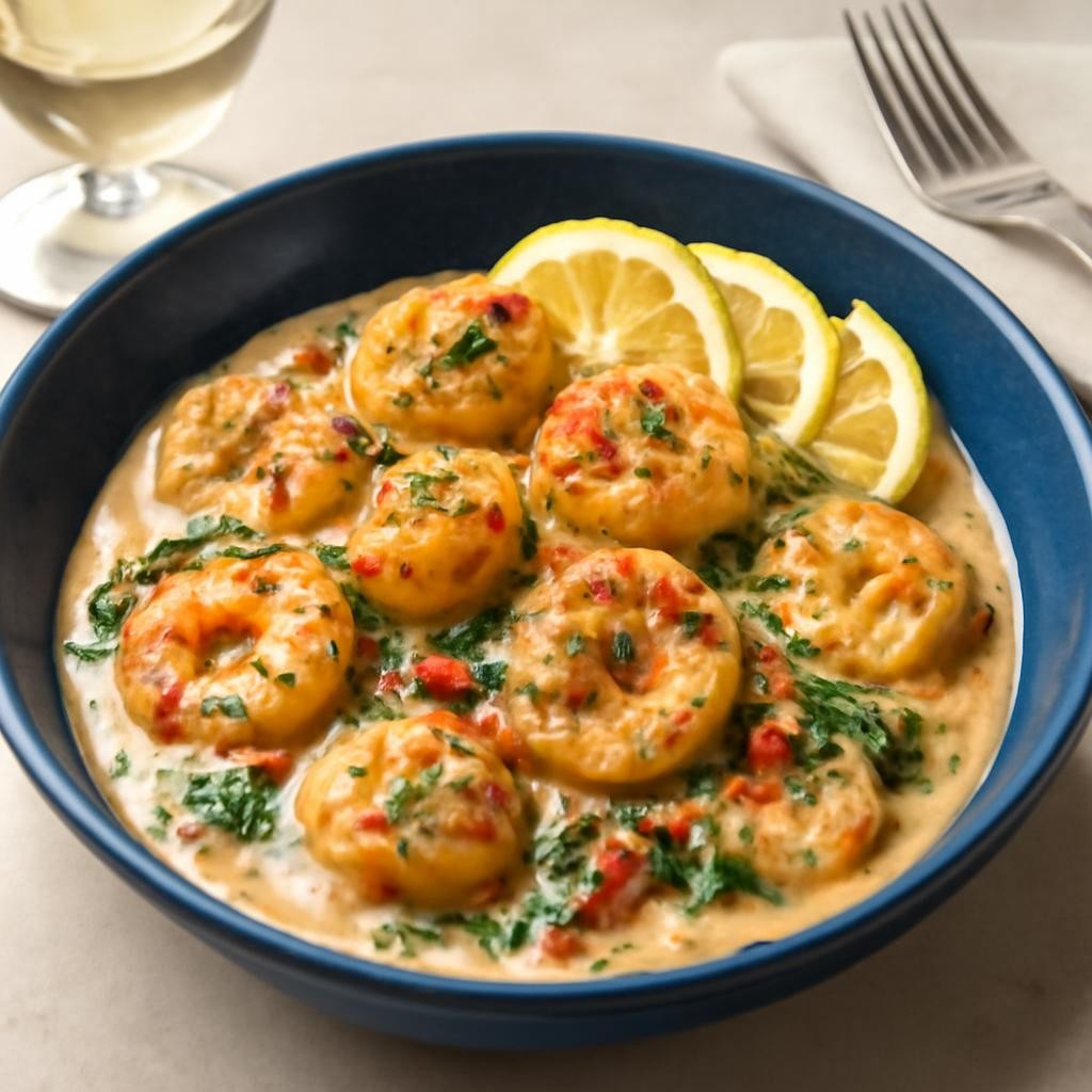 Creamy Tuscan Shrimp and Scallops