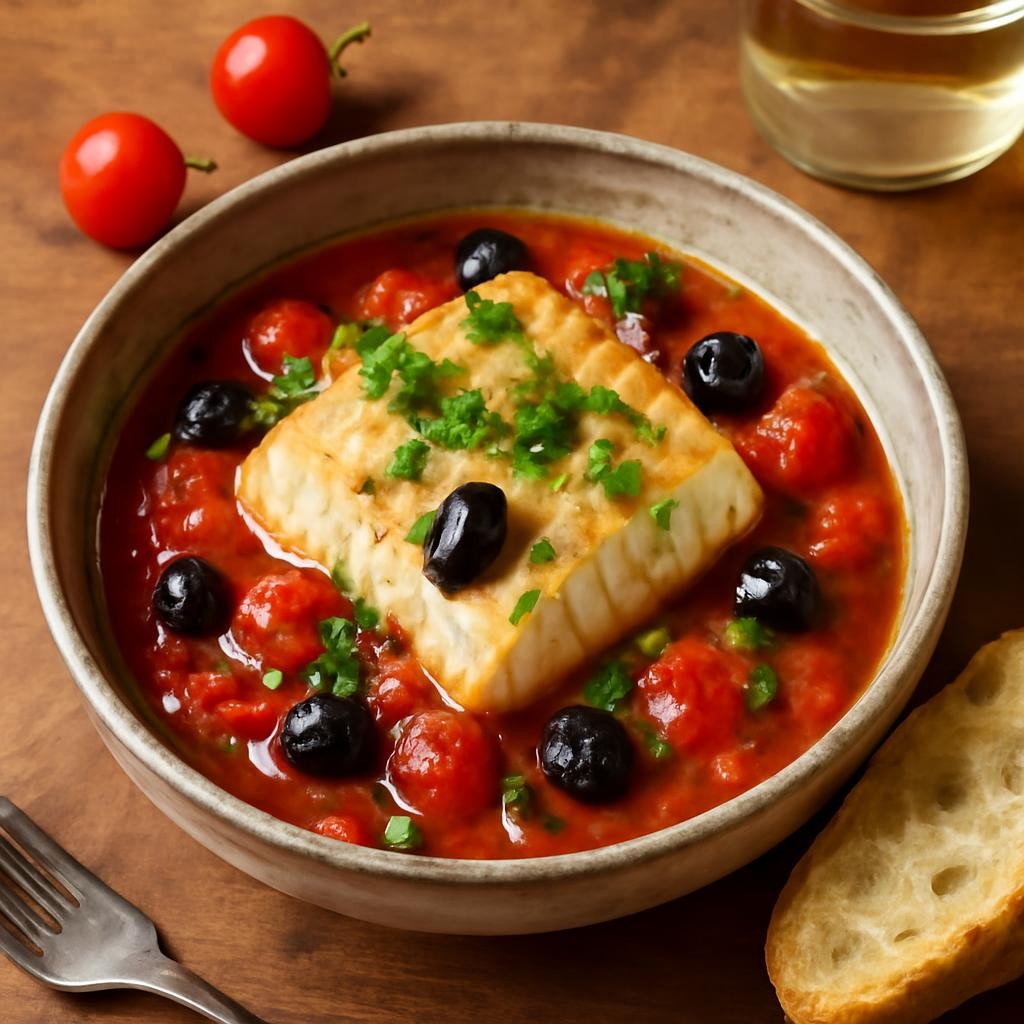 Mediterranean Cod with Tomatoes