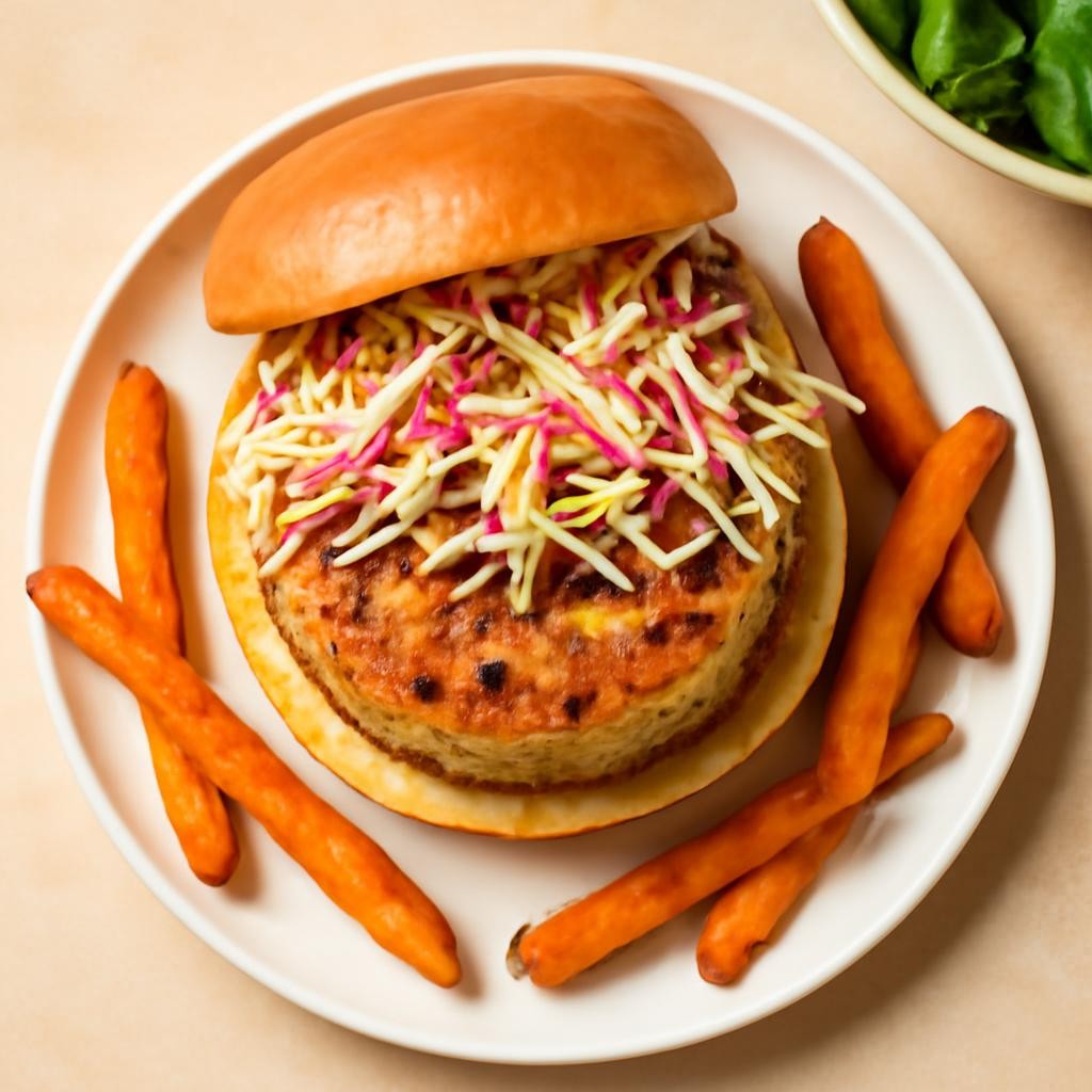 Salmon Burgers with Slaw