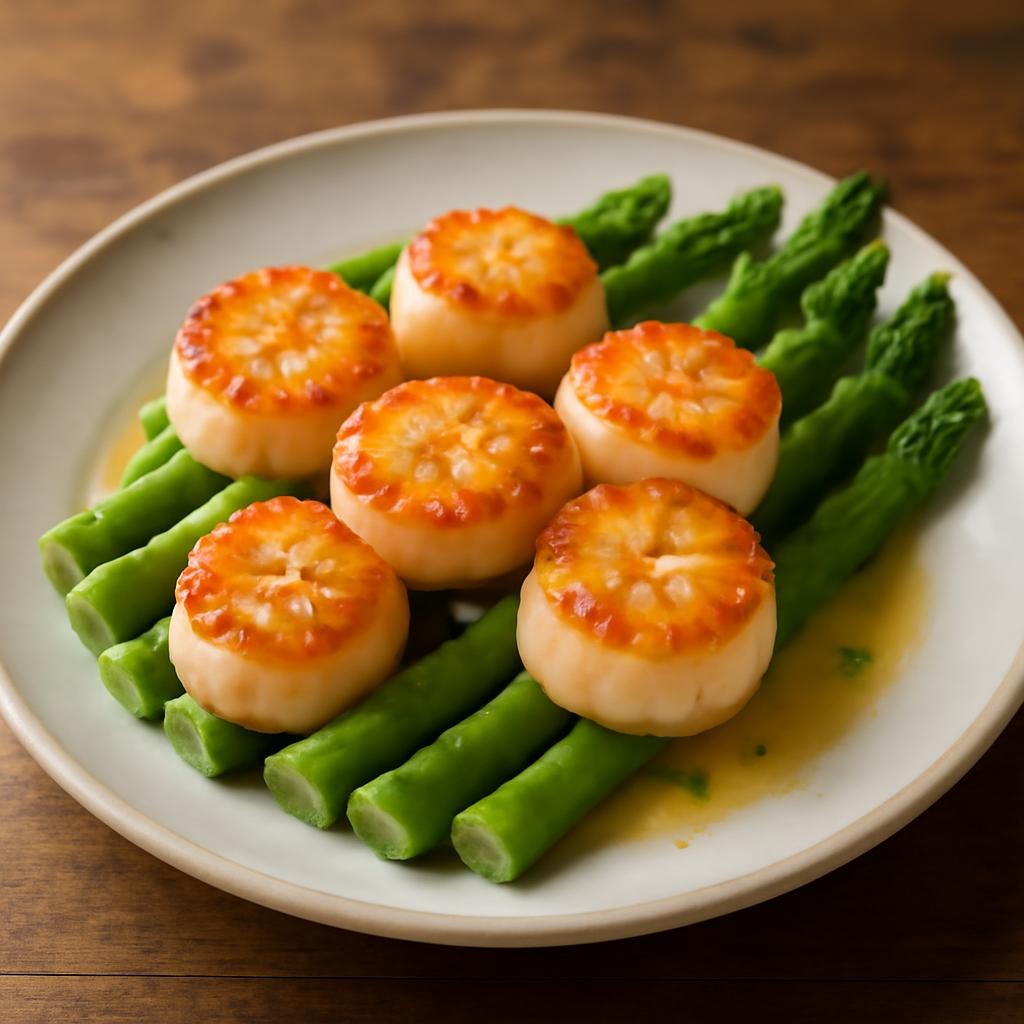 Seared Scallops with Asparagus
