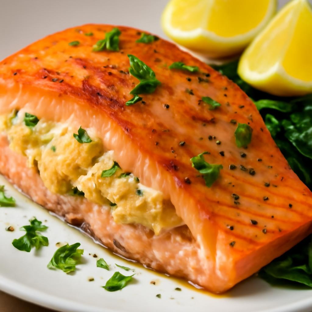 Crab Stuffed Salmon