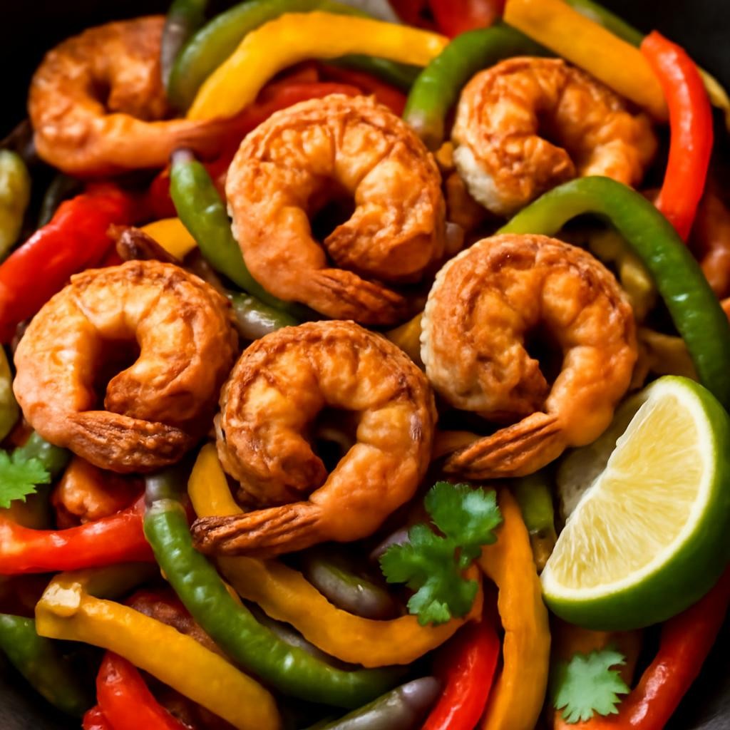 Skillet Shrimp Fajitas