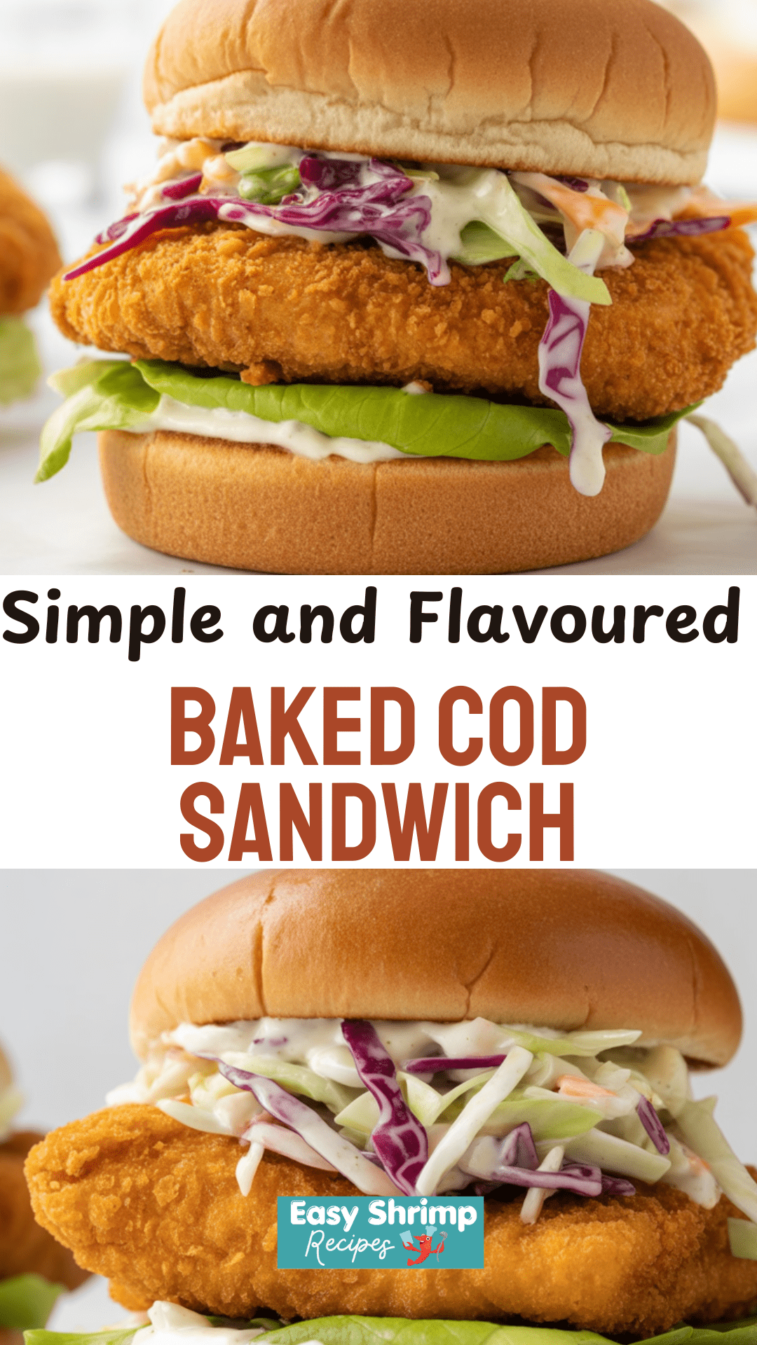 Baked Cod Sandwich