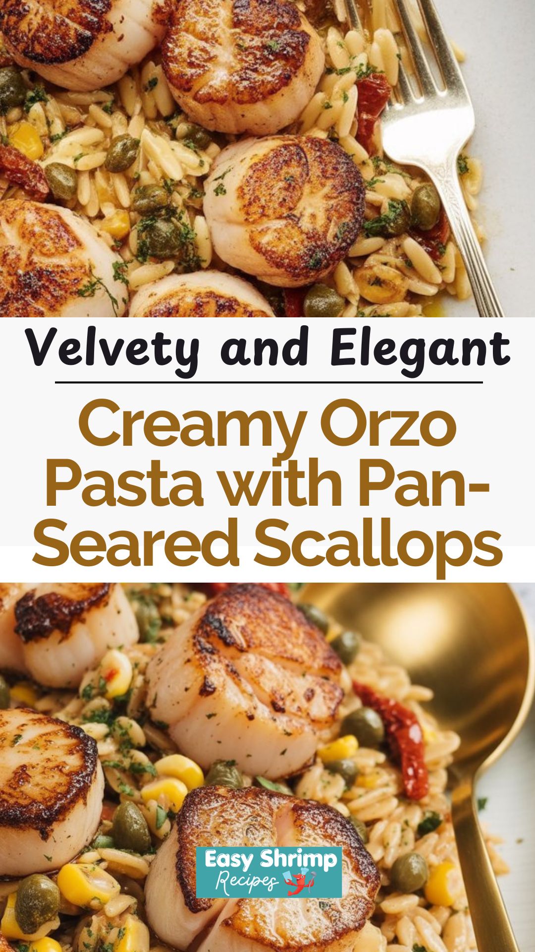 Creamy Orzo Pasta with Pan-Seared Scallops