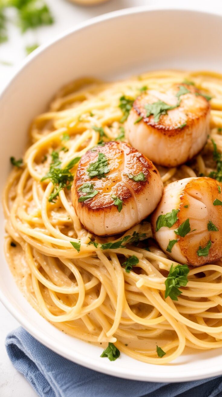 Creamy Bay Scallop Pasta