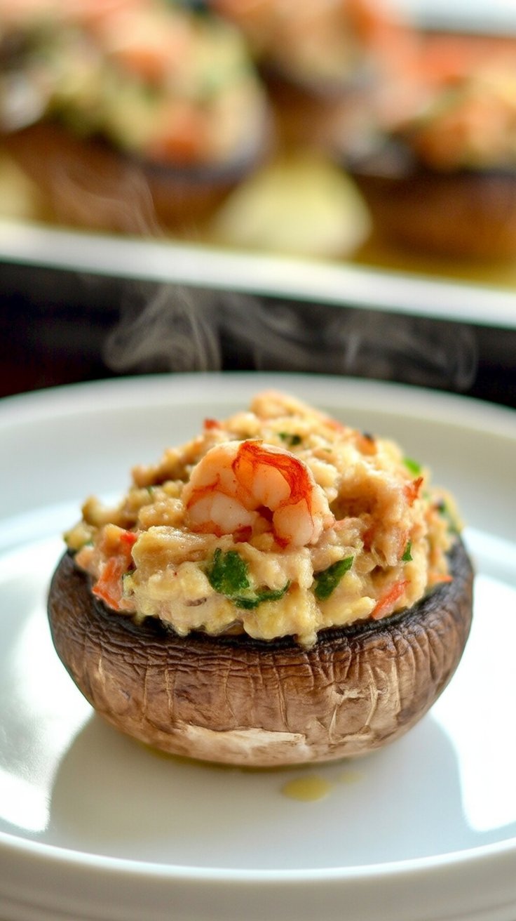 Creamy Crab Stuffed Mushrooms