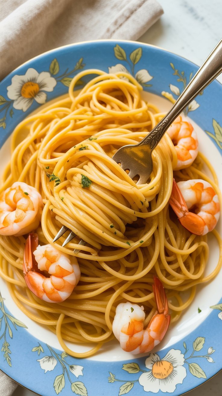 Garlic Shrimp Spaghetti
