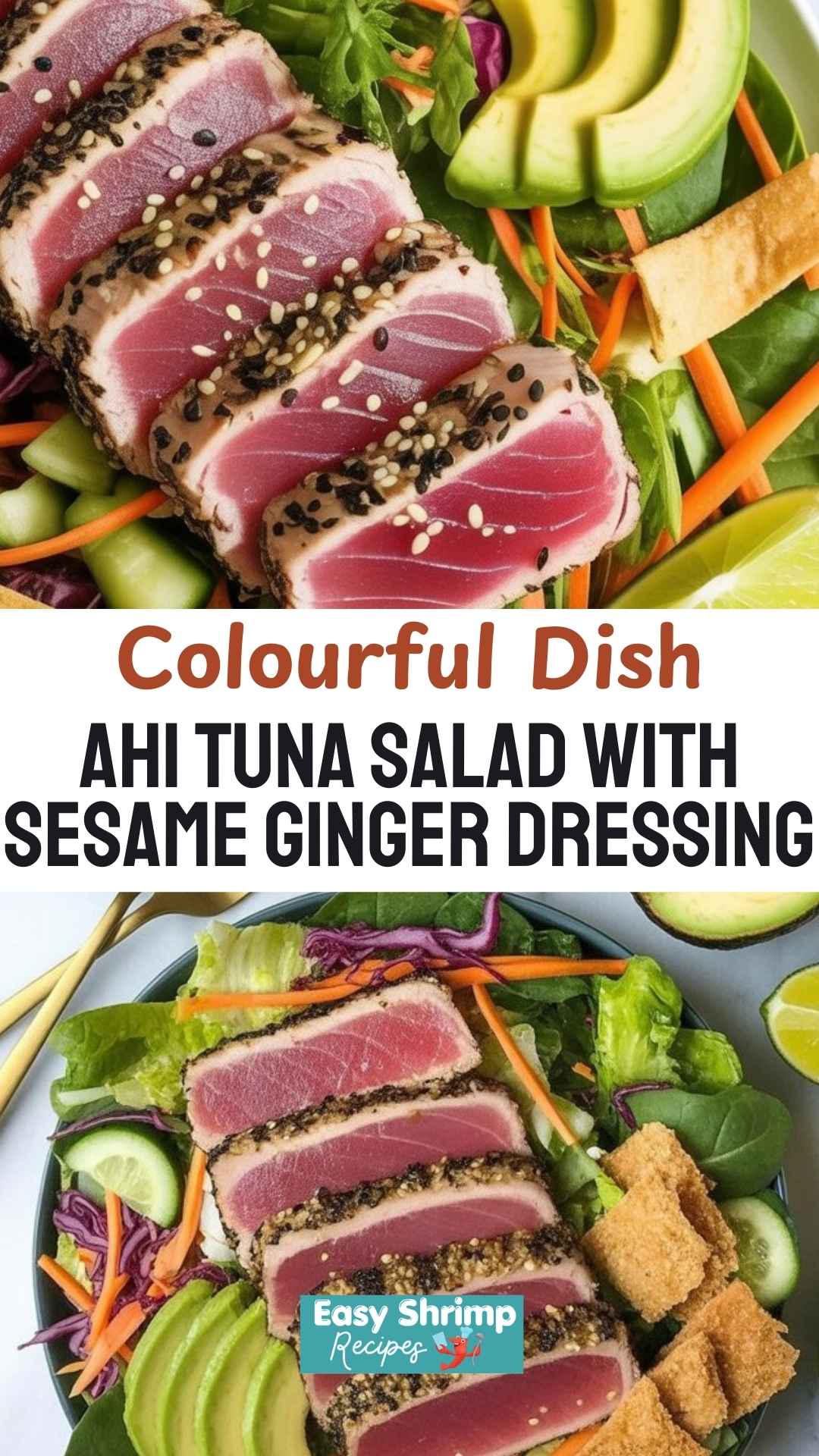 Ahi Tuna Salad with Sesame Ginger Dressing