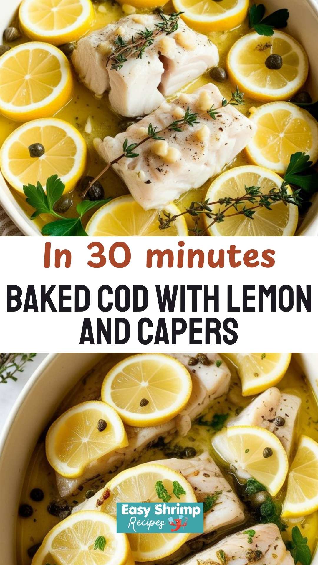 Baked Cod with Lemon and Capers