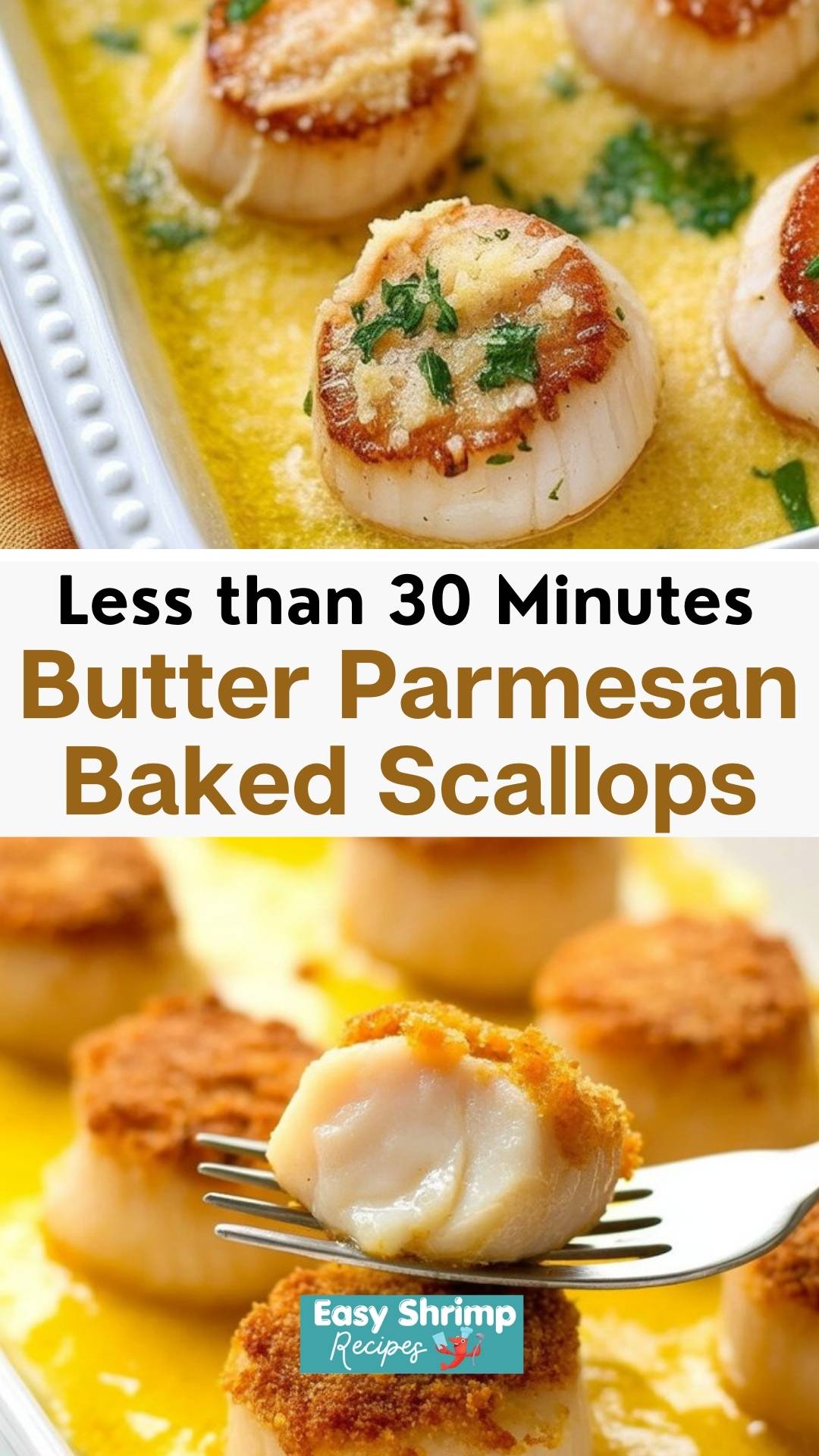 Butter Parmesan Baked Scallops