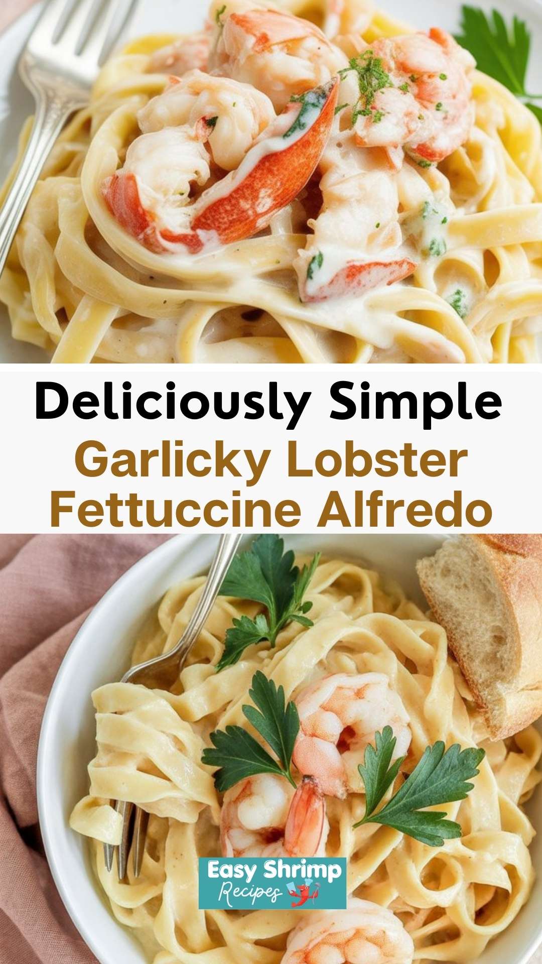 Garlicky Lobster Fettuccine Alfredo