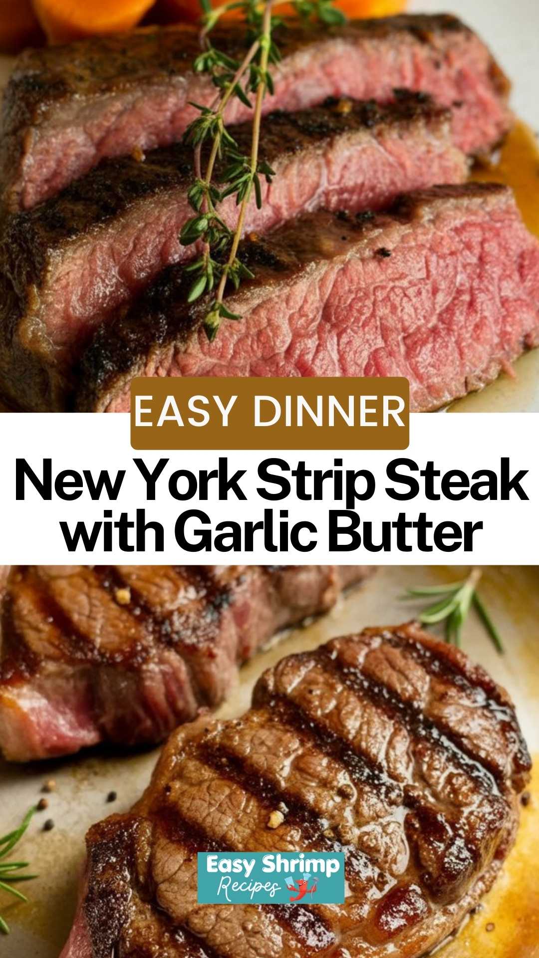 New York Strip Steak with Garlic Butter