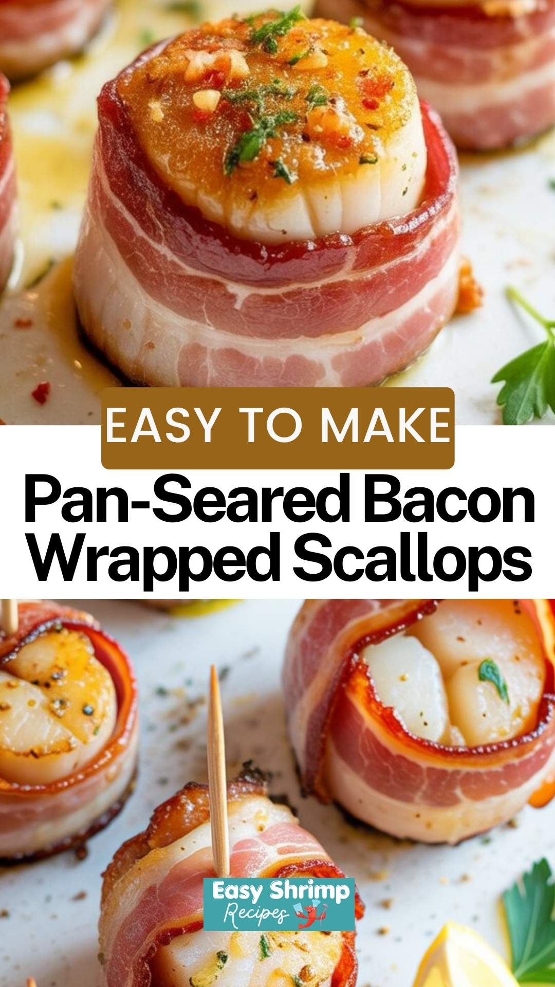 Pan-Seared Bacon Wrapped Scallops