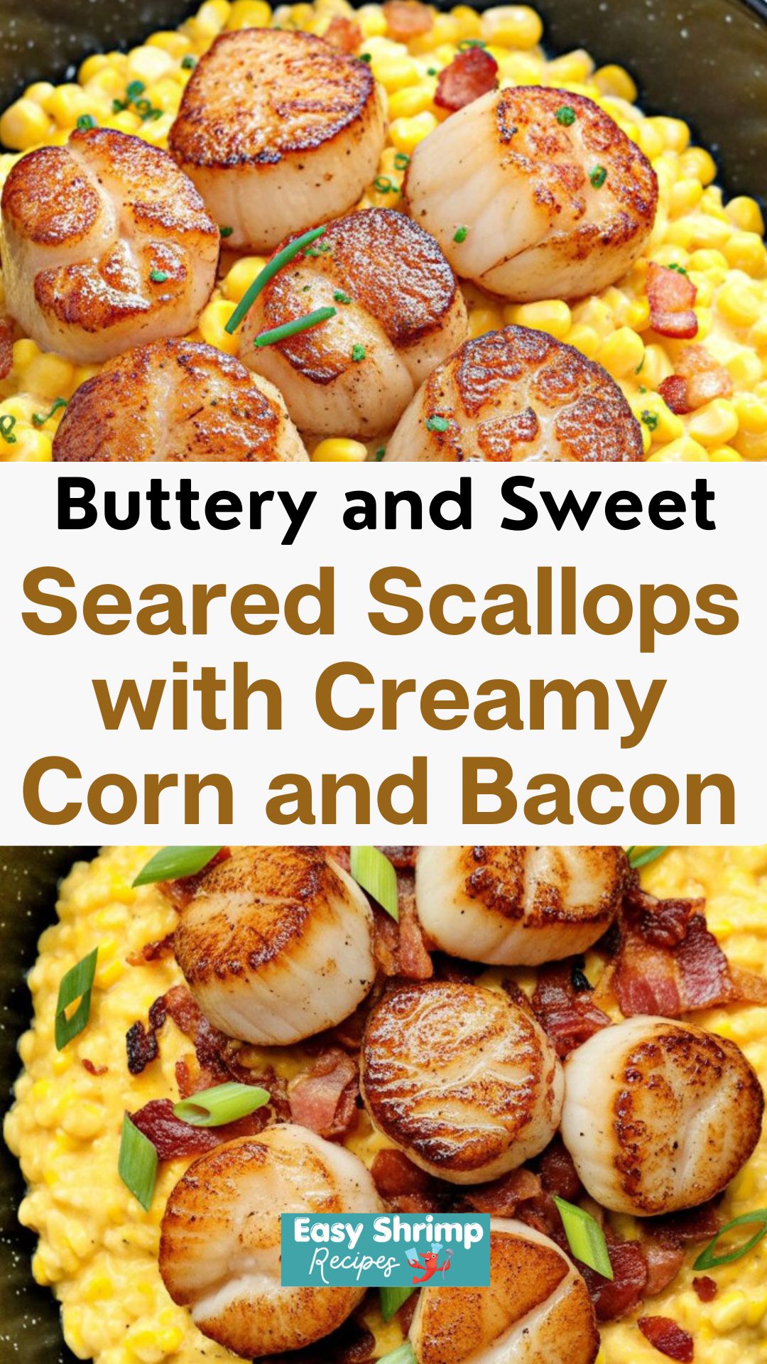 Seared Scallops with Creamy Corn and Bacon