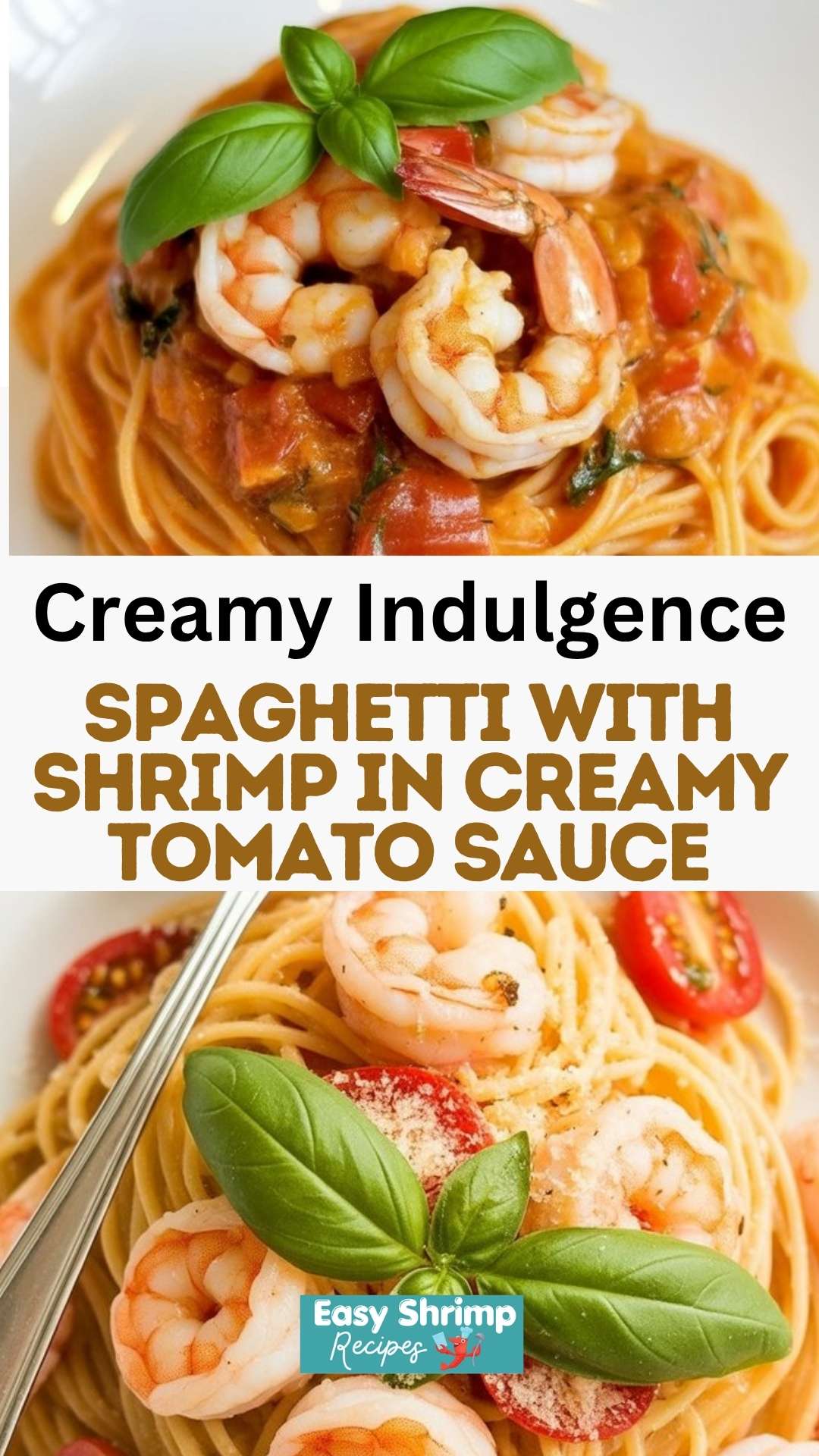 Spaghetti with Shrimp In Creamy Tomato Sauce