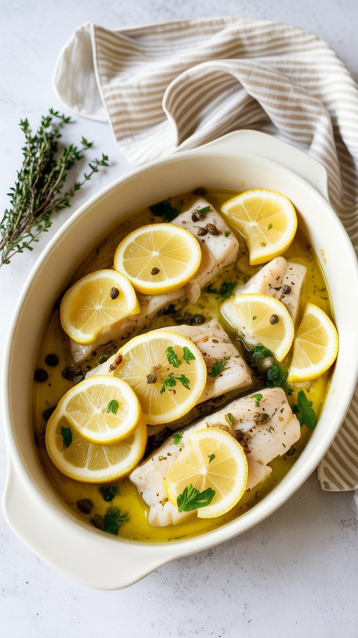 best Baked Cod with Lemon and Capers