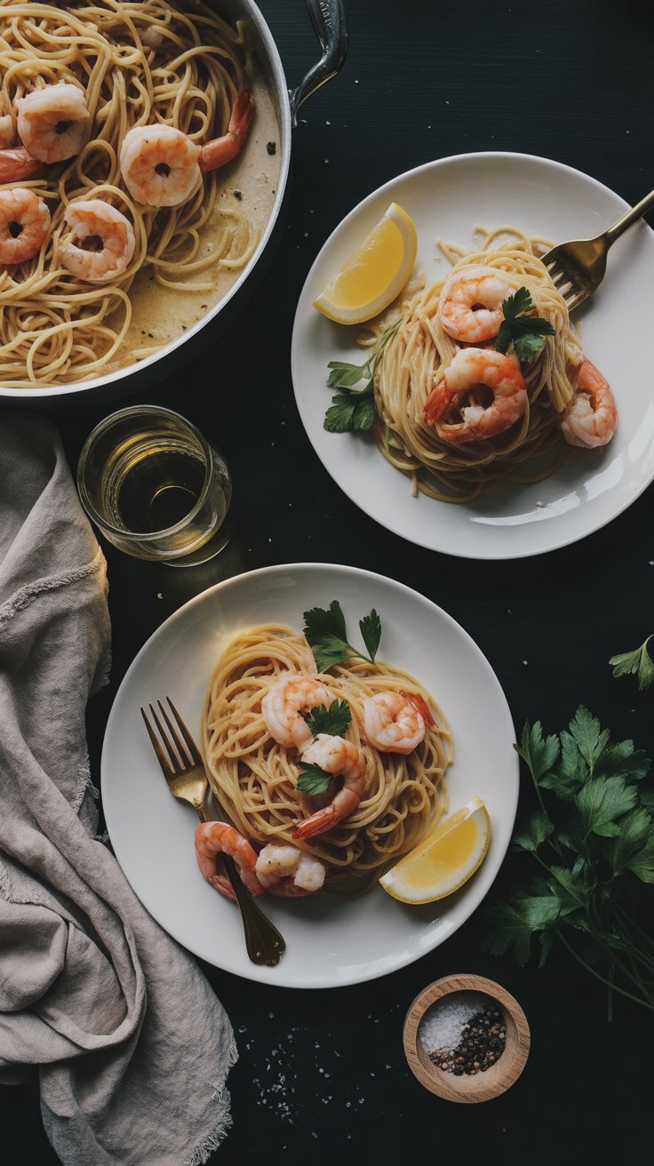 best Shrimp and Scallop Scampi with Angel Hair Pasta