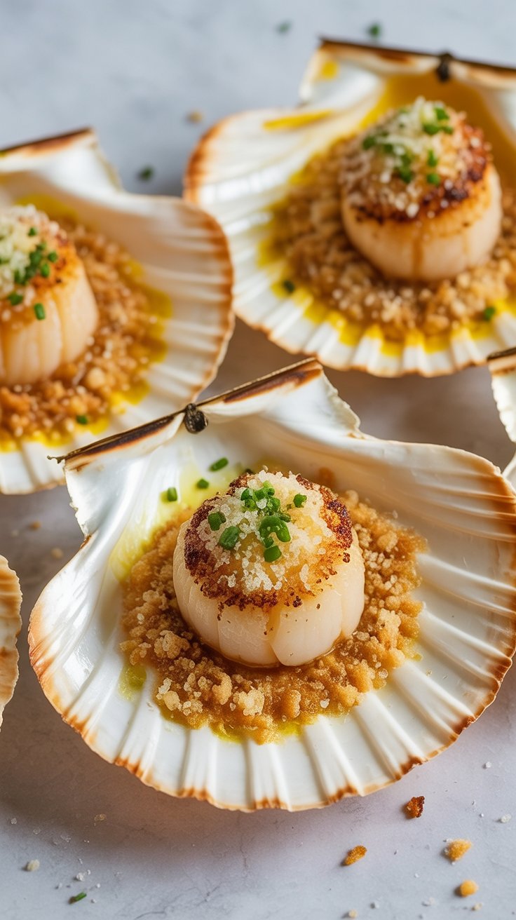 easy Baked Stuffed Sea Scallops