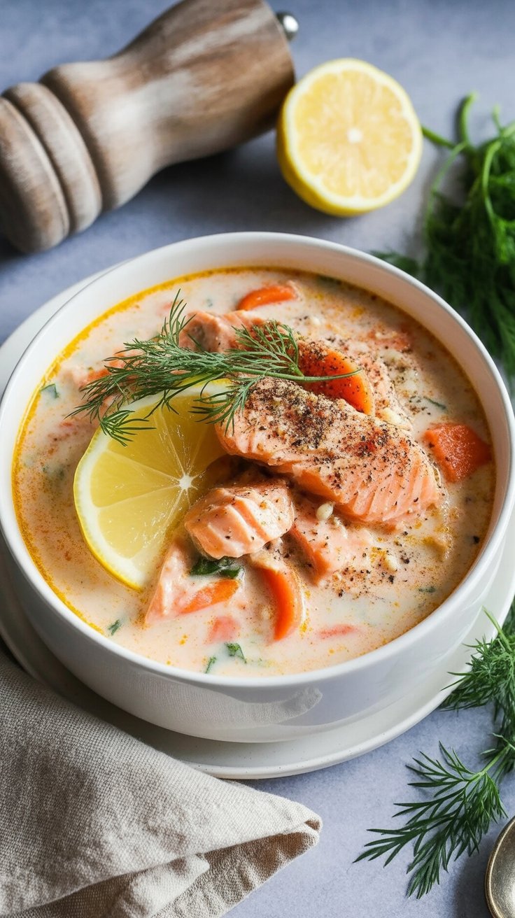 easy Finnish Salmon Soup (Lohikeitto)