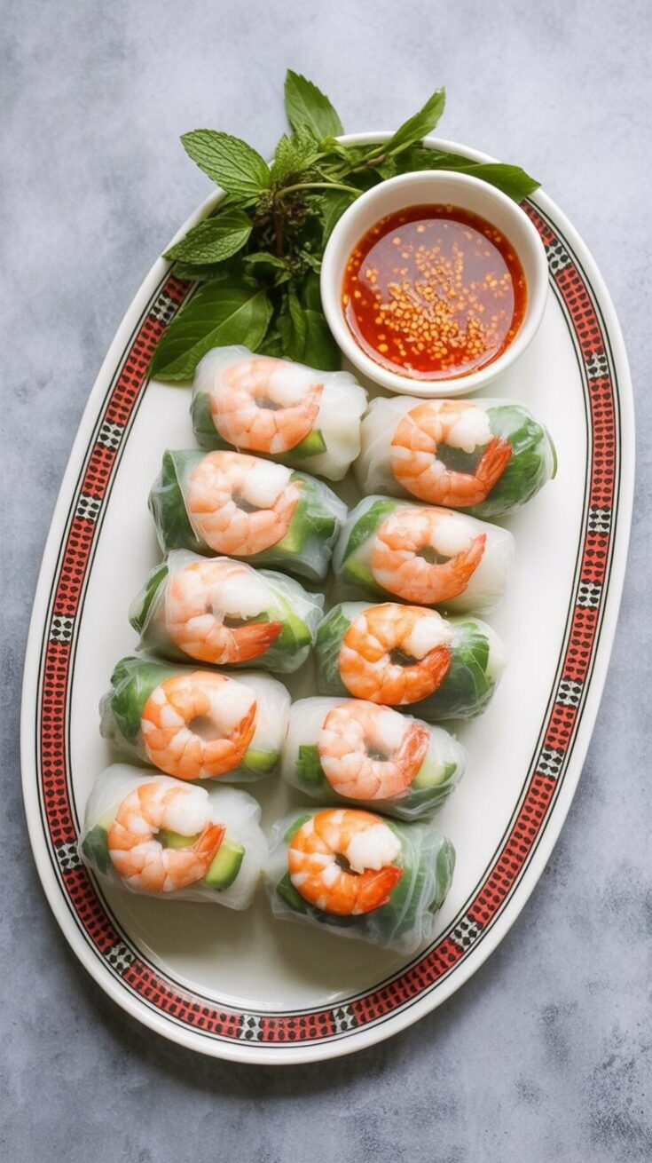 easy Fresh Vietnamese Spring Rolls