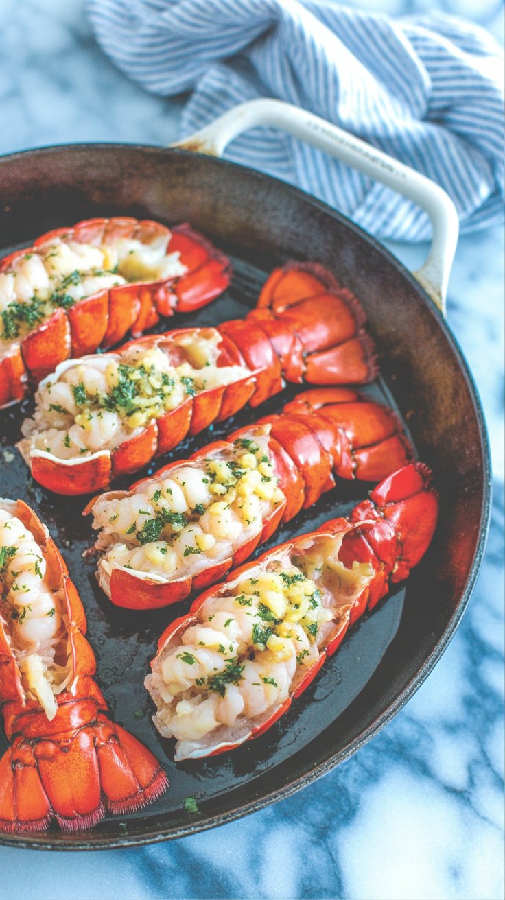 easy Garlic Butter Lobster Skillet