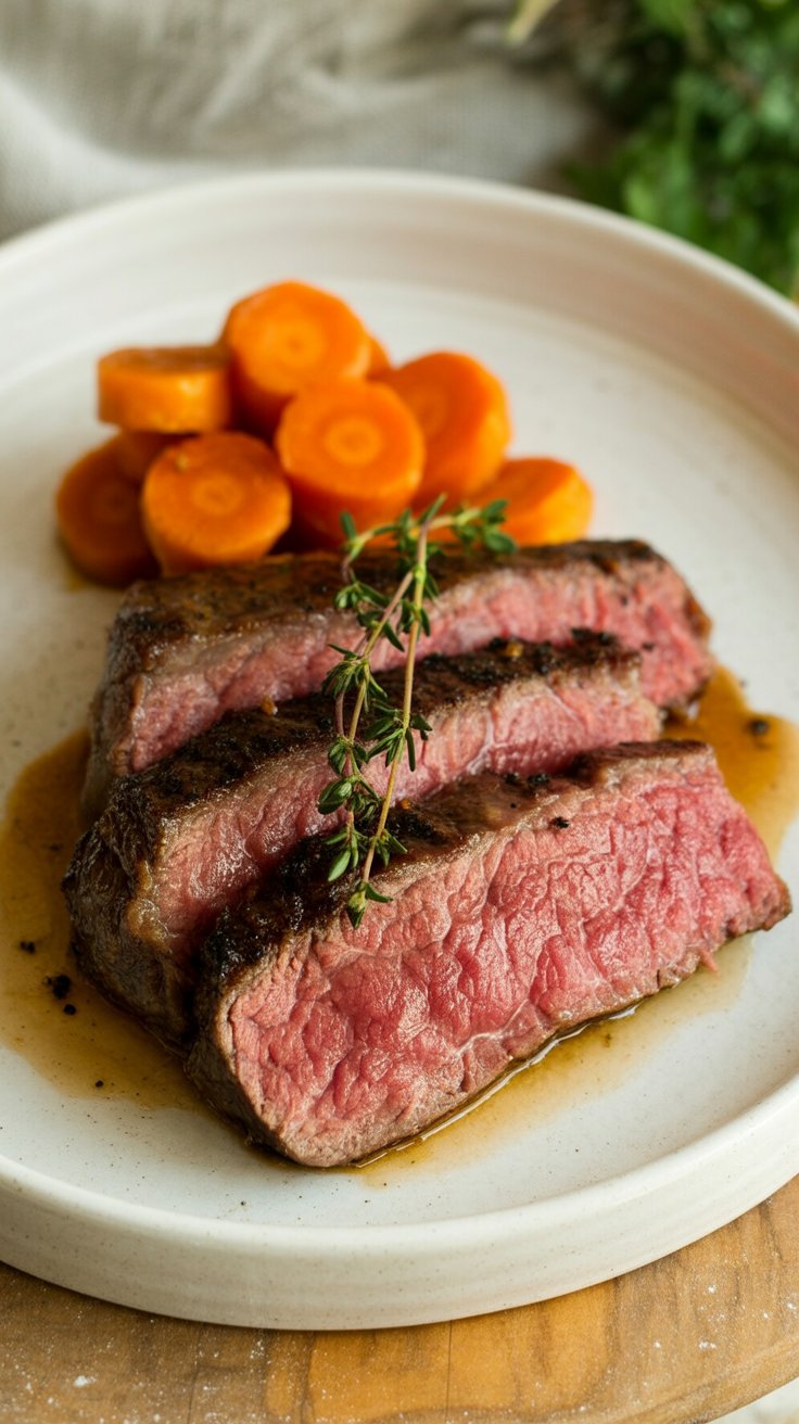 easy New York Strip Steak with Garlic Butter
