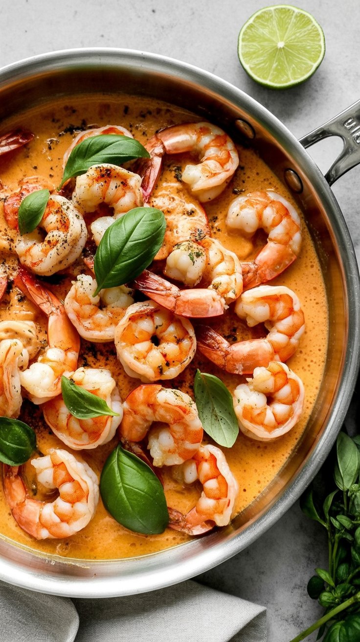 easy One Pan Creamy Coconut Shrimp
