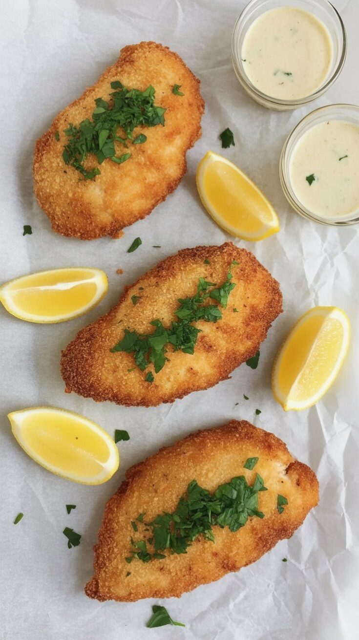 Panko Crusted Cod with Lemon Aioli