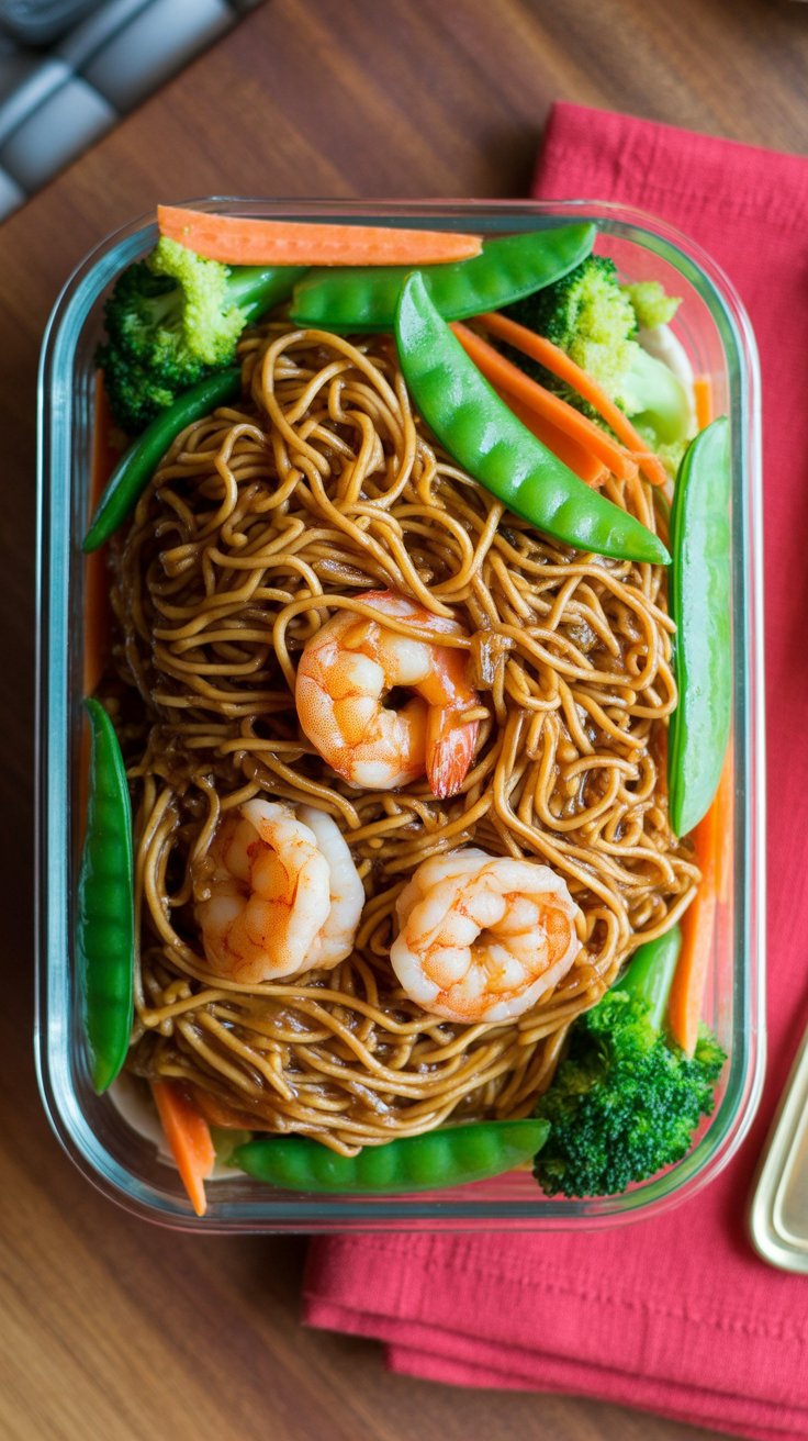 easy Shrimp Stir Fry with Ramen Noodles