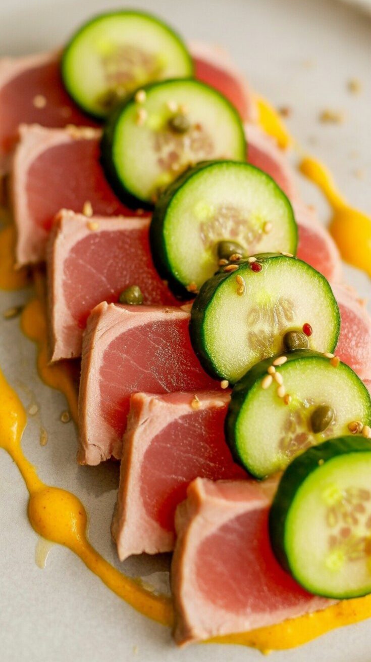 Tuna Crudo with Citrus Caper Vinaigrette