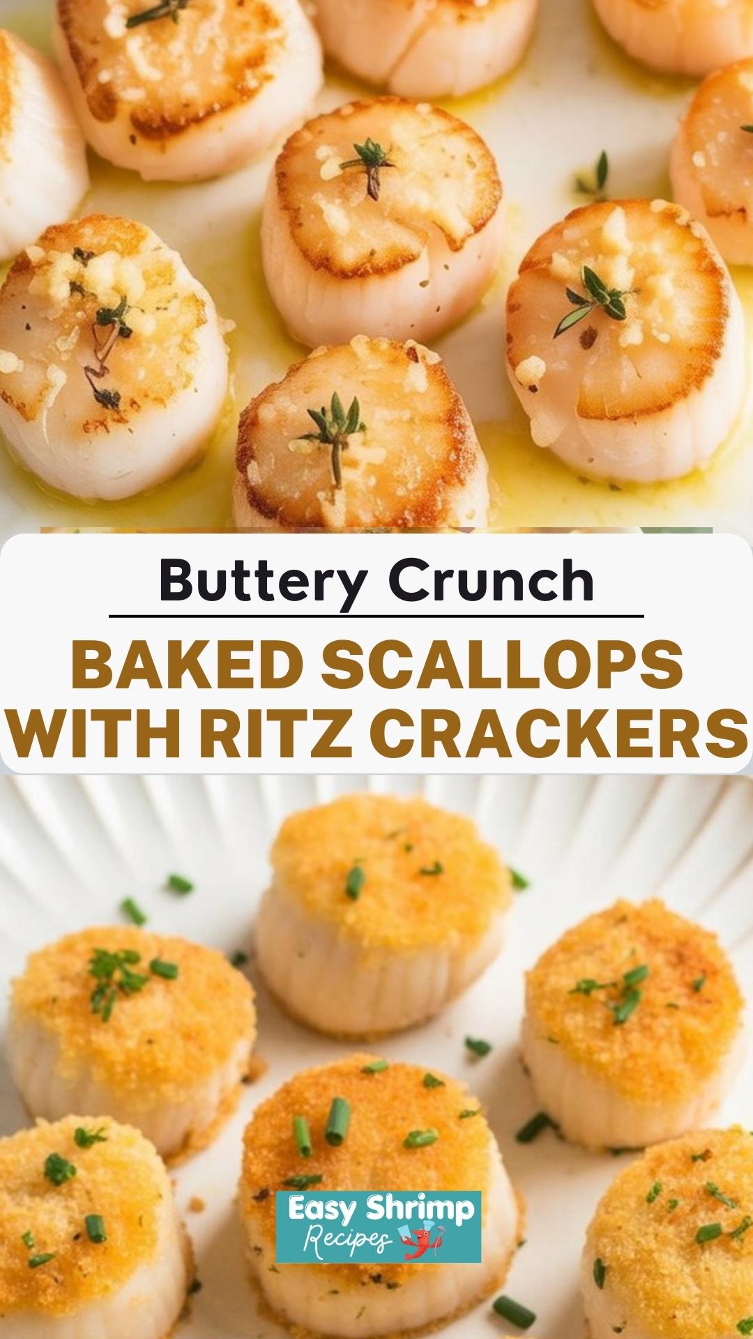 Baked Scallops with Ritz Crackers