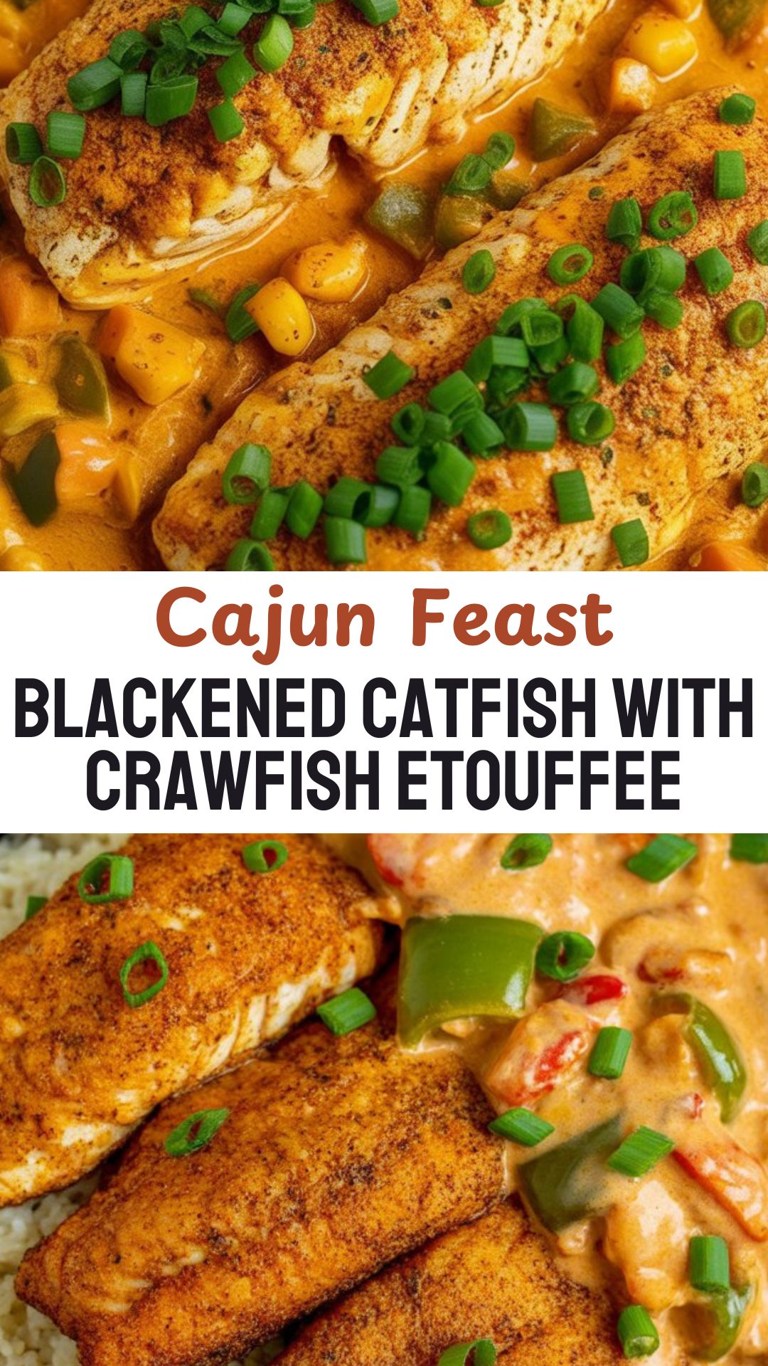 Blackened Catfish with Crawfish Etouffee