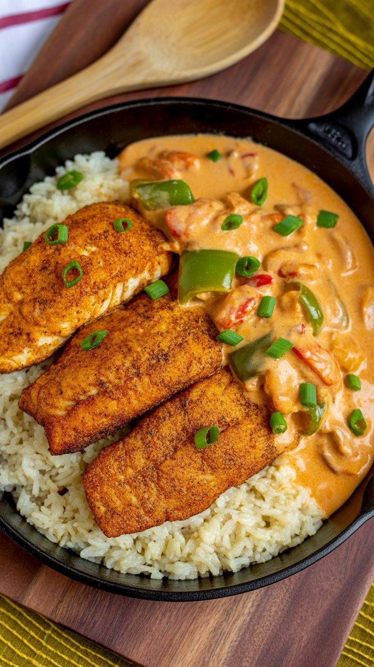 best Blackened Catfish with Crawfish Etouffee