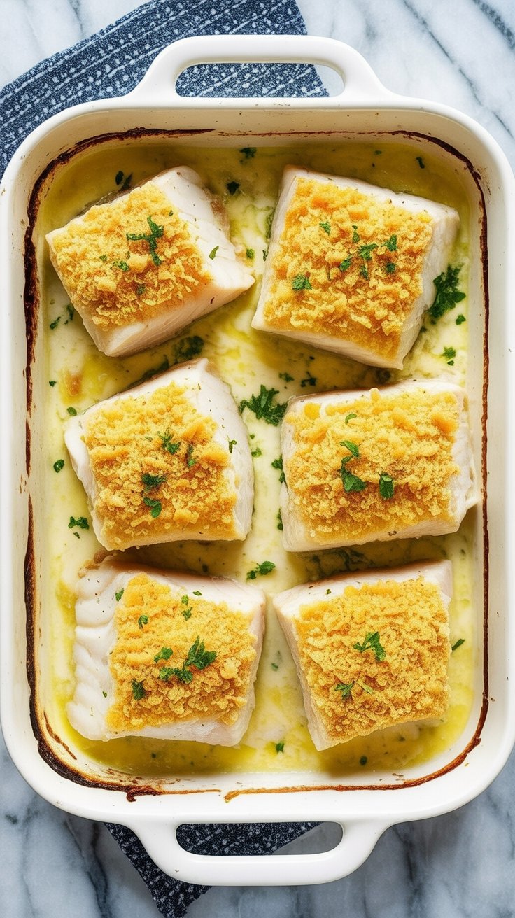 best Creamy Baked Cod