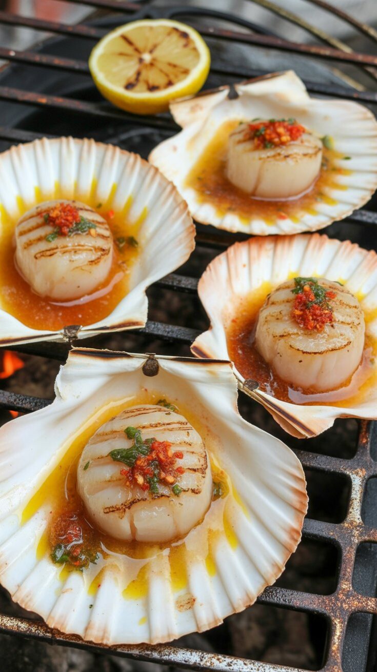 best Grilled Scallops in the Shell