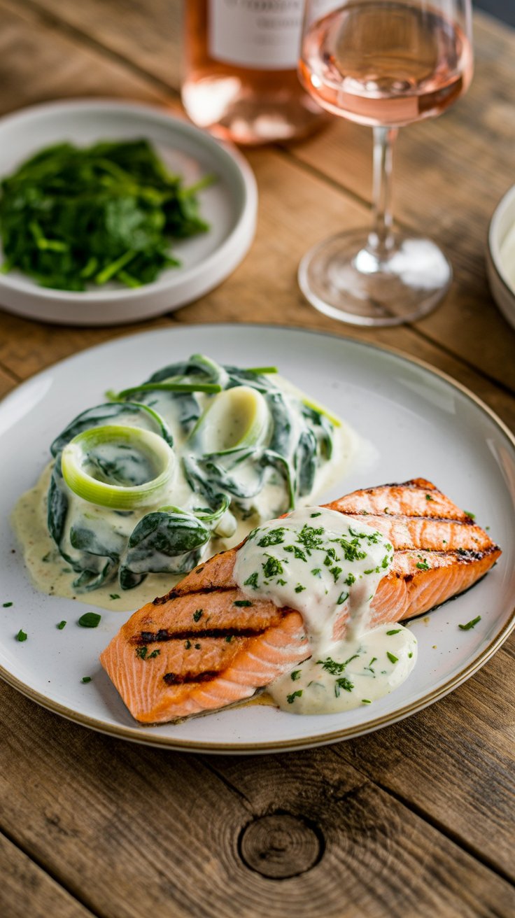 best One Pan Creamy Salmon and Spinach