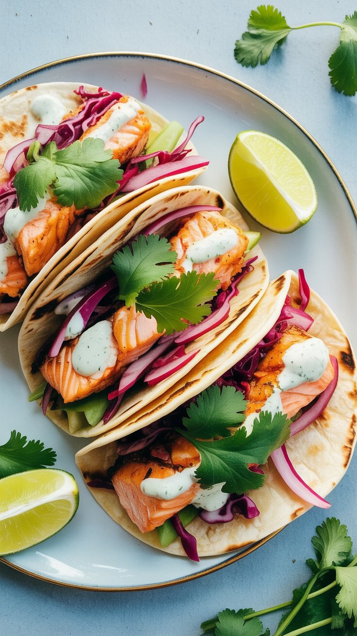 best Tuna Tacos with Cilantro Lime Slaw