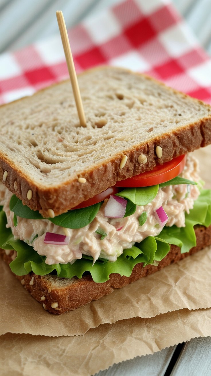 easy CopyCat Panera Tuna Salad Sandwich