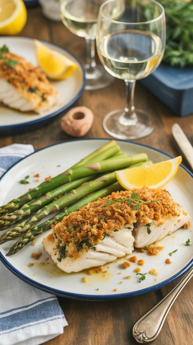 easy Crab Stuffed Flounder with Lemon-Dill Aioli