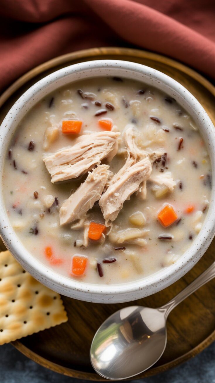 easy Creamy Chicken and Wild Rice Soup