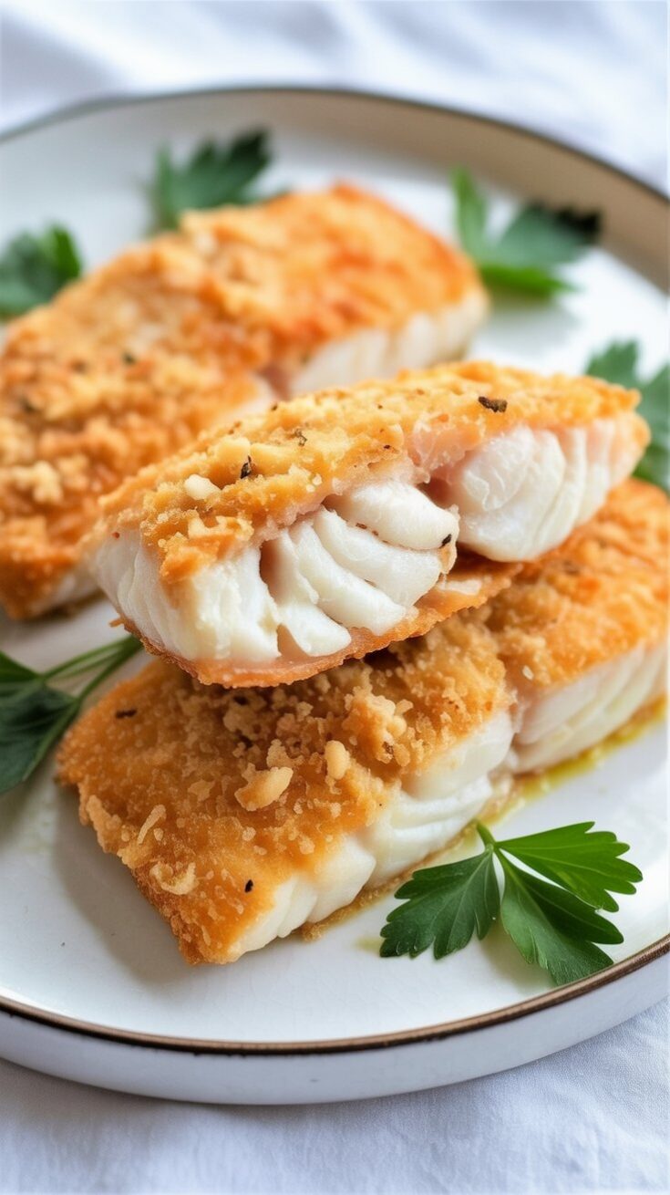 easy Crispy Parmesan Baked Cod