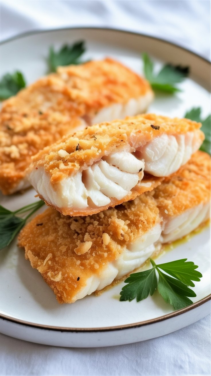 easy Crispy Parmesan Baked Cod