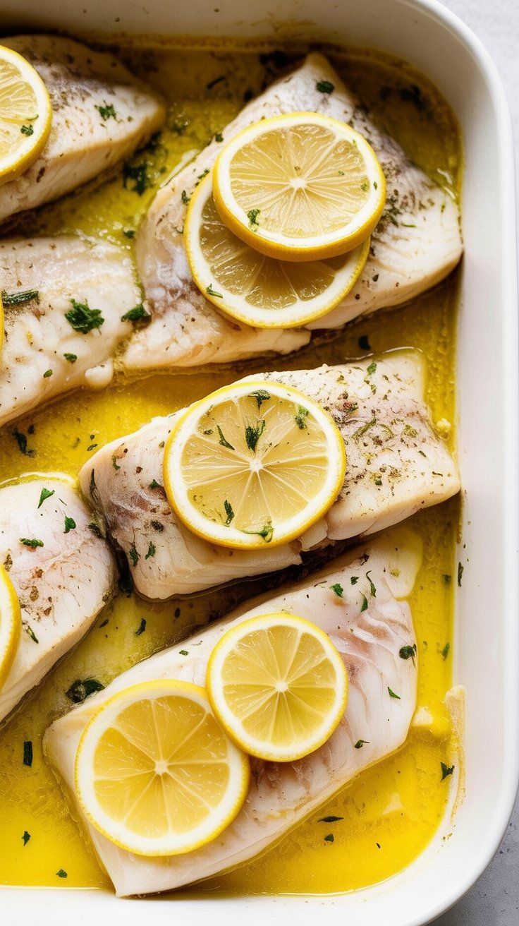 easy Garlic Butter Lemon Baked Cod