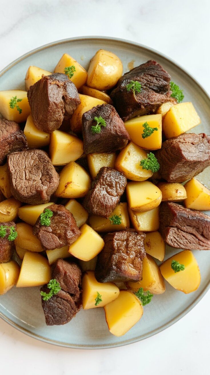 easy Garlic Butter Steak and Potatoes