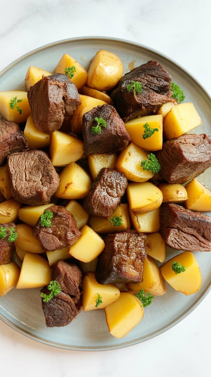 easy Garlic Butter Steak and Potatoes