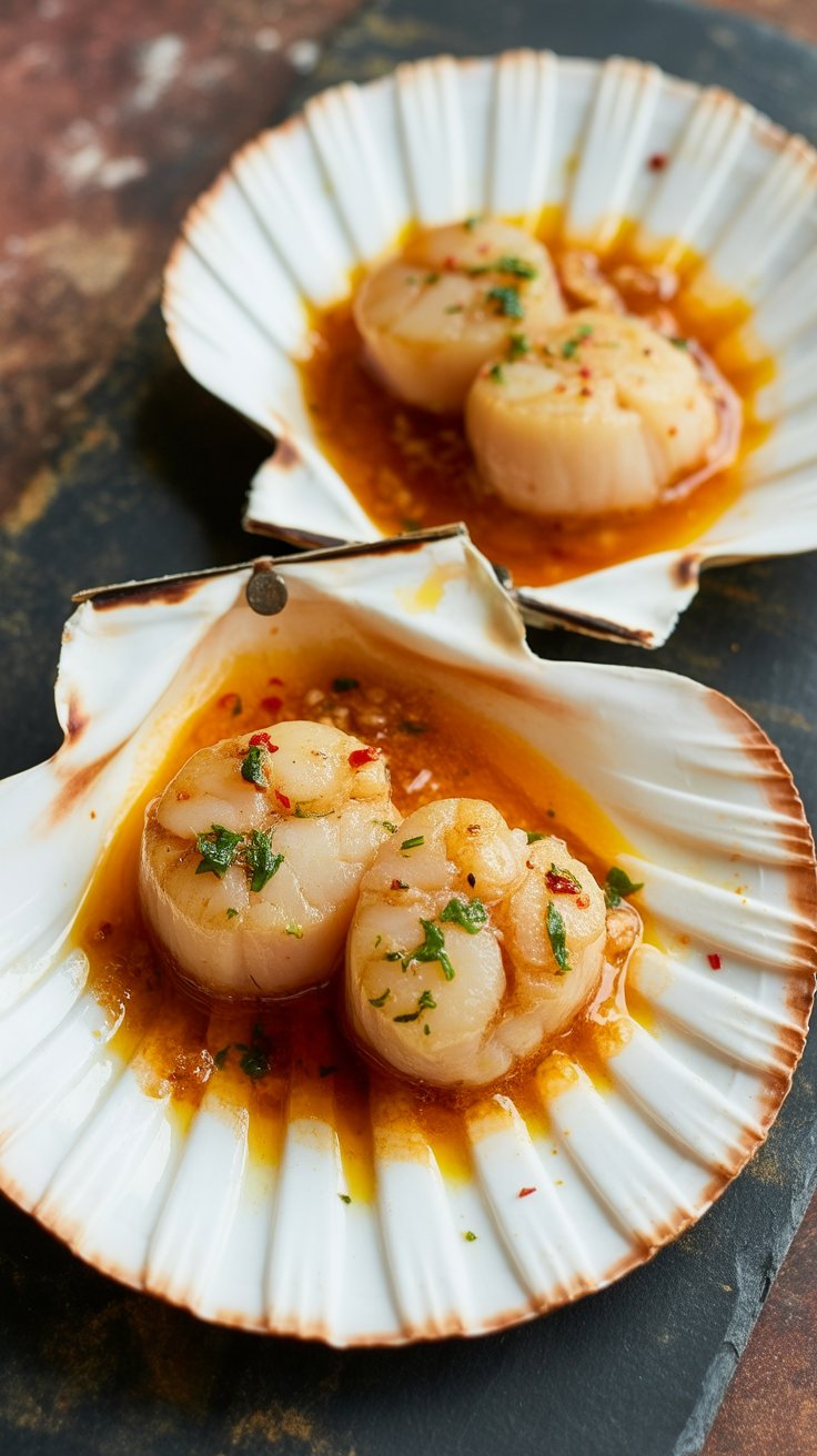 easy Grilled Scallops in the Shell