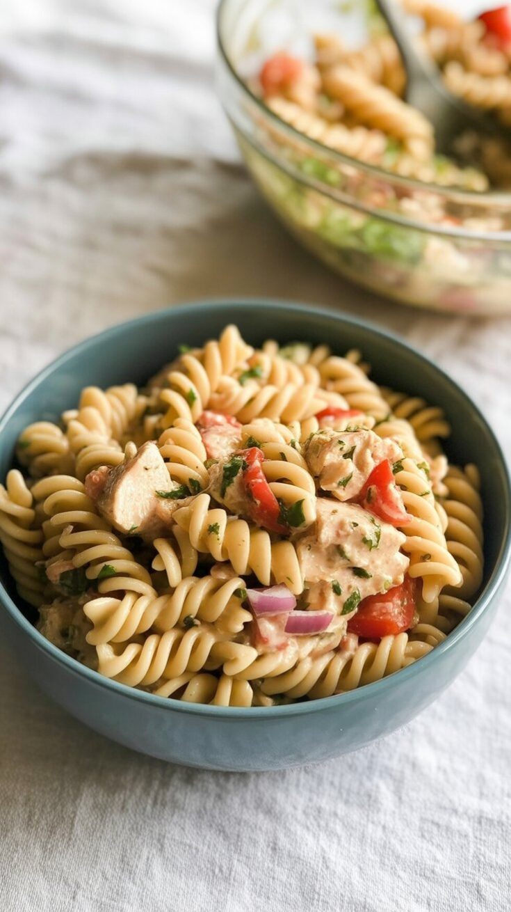 easy Mediterranean Tuna Pasta