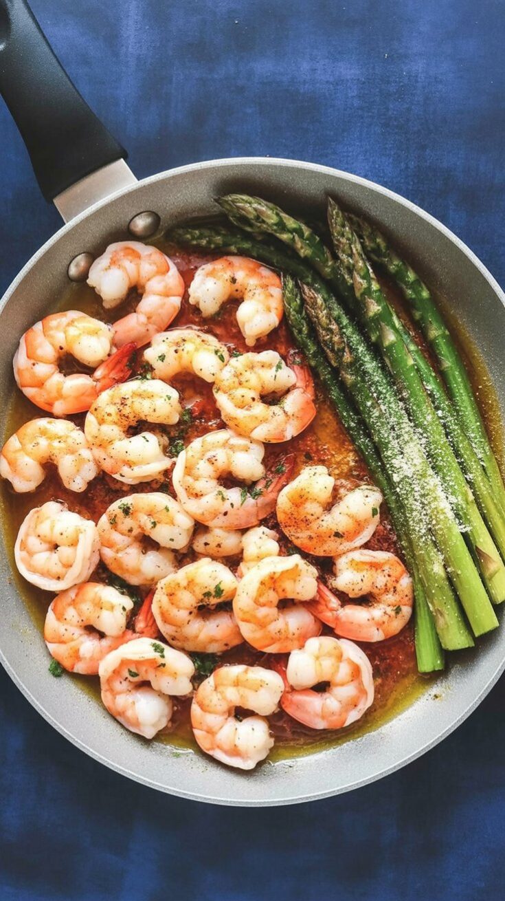 easy One Pan Shrimp and Asparagus