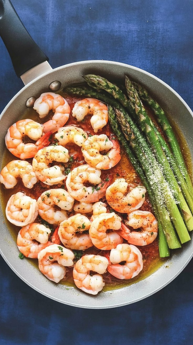 easy One Pan Shrimp and Asparagus