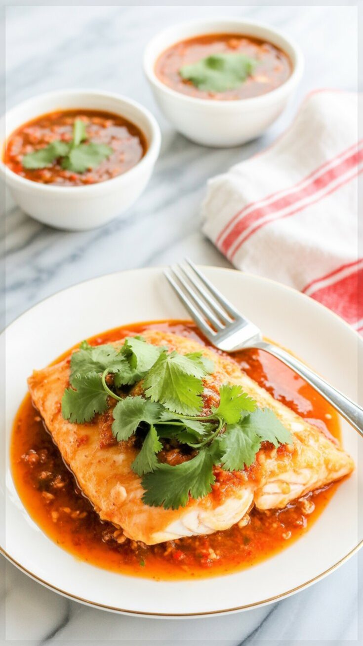 easy Panfried Catfish with Sweet Chili Garlic Sauce